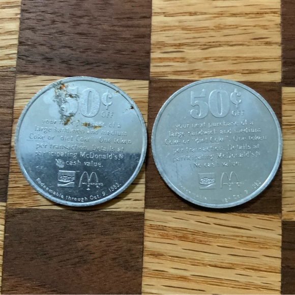 1983 McDonald's Coca-Cola Aluminum Merchant Token - Cool piece of nostalgia - Picture 4 of 10